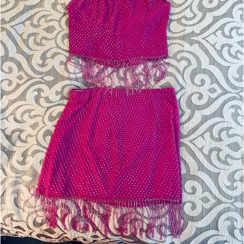 Cache All Sequined Two Piece Prom Dress - image 2